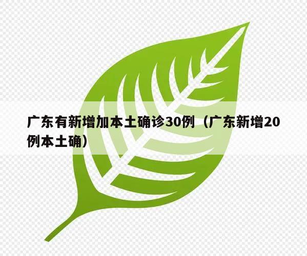 广东有新增加本土确诊30例(广东新增20例本土确)