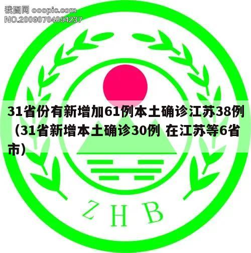 31省份有新增加61例本土确诊江苏38例(31省新增本土确诊30例 在江苏等6省市)