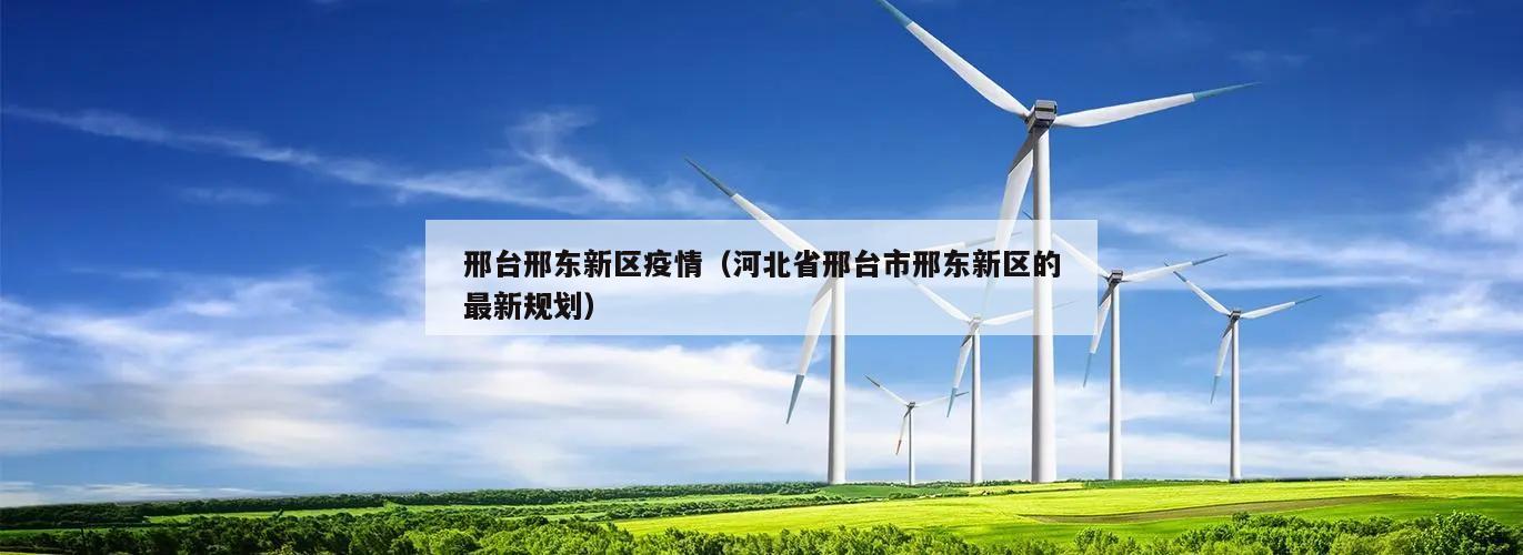邢台邢东新区疫情(河北省邢台市邢东新区的最新规划)