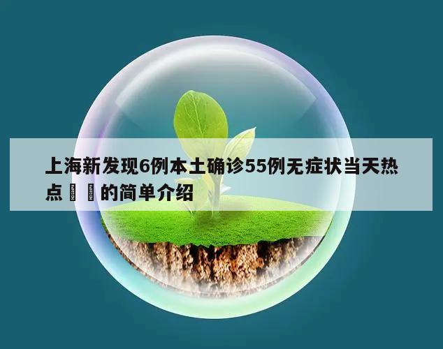 上海新发现6例本土确诊55例无症状当天热点㊙️的简单介绍