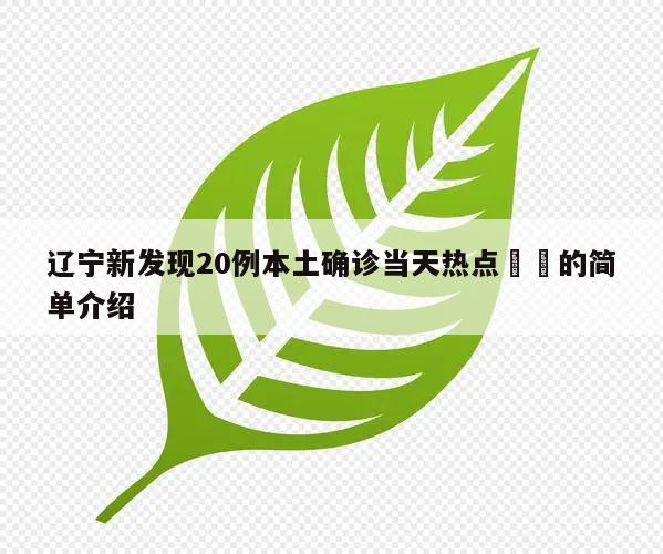 辽宁新发现20例本土确诊当天热点㊙️的简单介绍